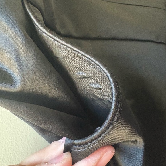 Bebe, size 4, Black Faux satin flared Pants - Picture 8 of 11